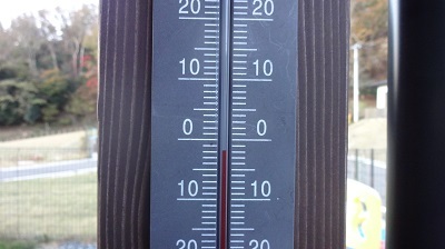 今朝の気温　ー２℃