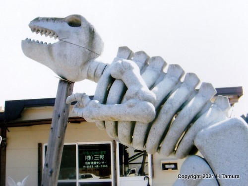 宮崎県にある石材流通センター三晃さんにいた石像恐竜の写真を、恐竜倶楽部の田村博さんからいただきました！