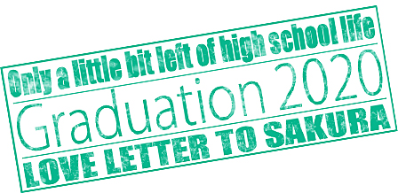 logo love letter to sakura graduation stamp Only a little bit left of high school life