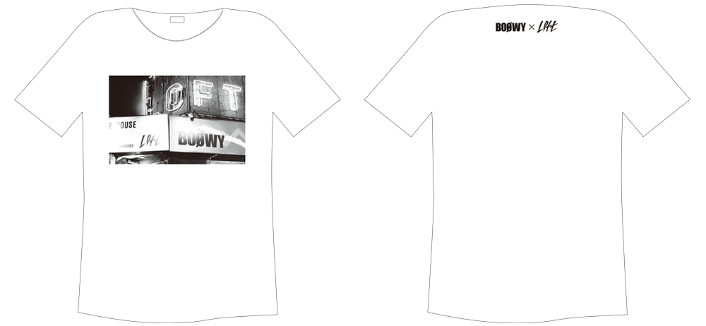 BOØWY公認・完全受注生産】BOØWY×LOFT コラボレーションTシャツ 4,000